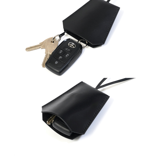 Clochette necklace XL / レザークロシェット キーケース ブラック スマートキー キーストラップ キーケース OTOMO  通販｜Creema(クリーマ) 4467114
