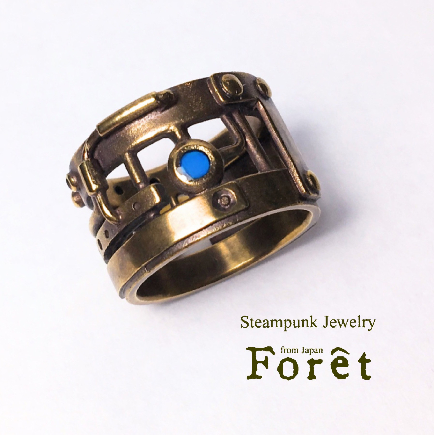 Steampunk スチームパンク パイピング リング 真鍮 指輪 リング