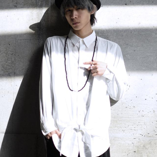 コットンカシュクールロングシャツドレス カシュクール風キャミフラワーレースロングドレス ガーリー