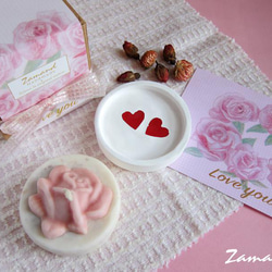 【Zamand 】Mosaic系列-玫瑰香氛柱燭單入禮盒／接單製作 第3張的照片