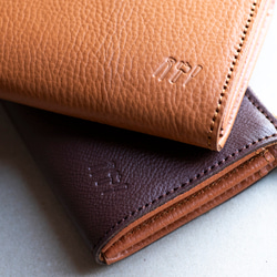 L字ファスナー長財布　薄い　本革　ブラウン　レディース　メンズ　姫路産マットシュリンクレザー　aw-05ons 8枚目の画像