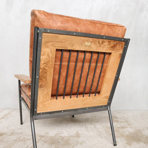 送料無料／[Y.T Sofa 1seater]1人掛けソファ 無垢材 馬革レザー 無垢材