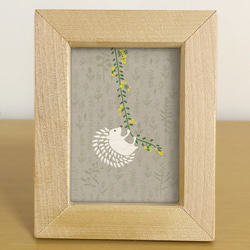 ミモザ・はりねずみ（ぶらーん）　ミニ額 2枚目の画像