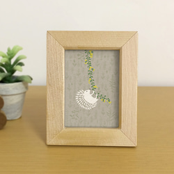 ミモザ・はりねずみ（ぶらーん）　ミニ額 1枚目の画像