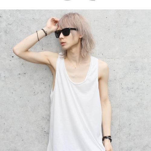 ツイストネックワイドロングタンクトップ その他トップス albino