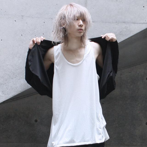 ツイストネックワイドロングタンクトップ その他トップス albino