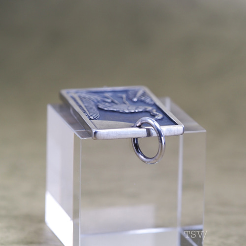 花札アクセサリー【1月 松に鶴】ペンダントトップ ネックレス