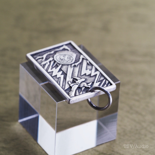 花札アクセサリー【11月 柳に鬼の手】ペンダントトップ ネックレス