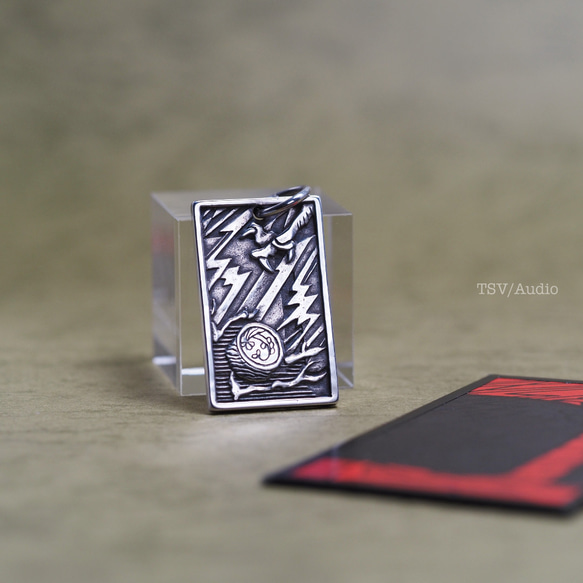 花札アクセサリー【11月 柳に鬼の手】ペンダントトップ