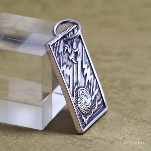 花札アクセサリー【11月 柳に鬼の手】ペンダントトップ ネックレス