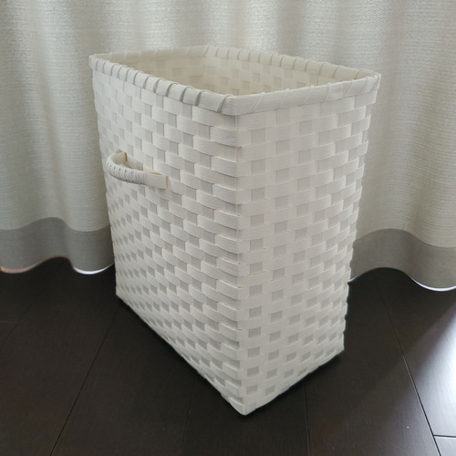 エコクラフト　オーダー収納かご　白いお片付け収納かご エコクラフト オーダー収納かご 白いお片付け収納かご