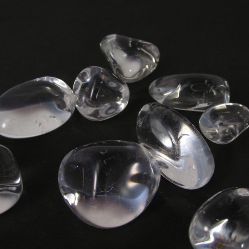 ☆特選一連☆超透明☆細長【超透明☆天然水晶♢ポリッシュタンブル連