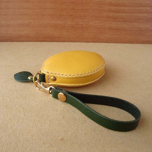 【受注制作】レモン コインケース*イエローレザー/ヌメ革