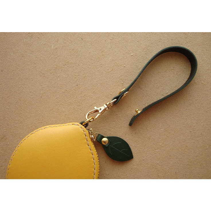 【受注制作】レモン コインケース*イエローレザー/ヌメ革