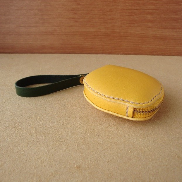 【受注制作】レモン コインケース*イエローレザー/ヌメ革