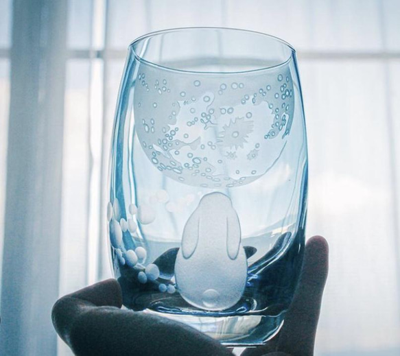 タンブラー「月とUSAGI」青 6枚目の画像