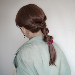 花束 バレッタ ヘアアクセサリー 髪飾り フラワー 繊細 大人 秋 冬 5枚目の画像