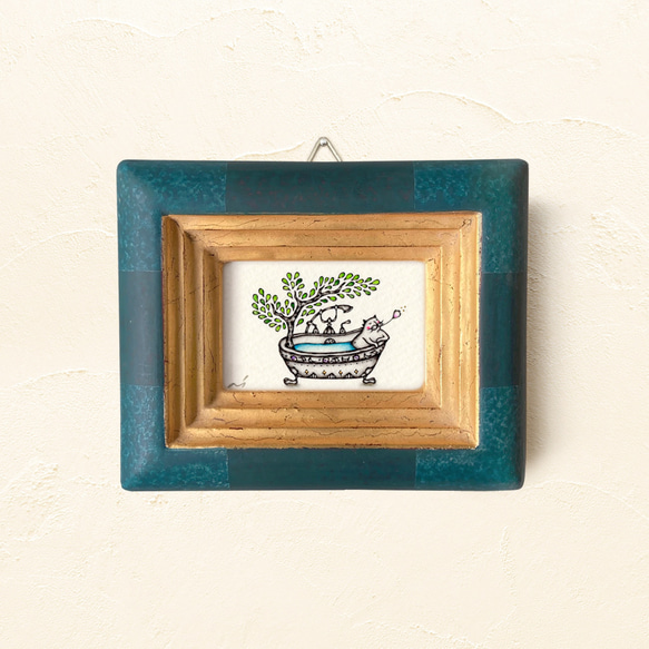 ミニ額縁 原画【 至福のとき 】mini size ver. 〜feel nature 1枚目の画像