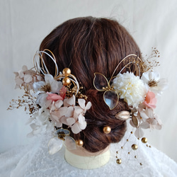 ドライフラワー ウェディング 前撮り ヘッドパーツ 成人式髪飾り 成人