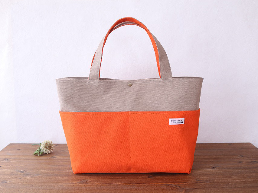 ♤選べるｶﾗｰ♪帆布ﾄｰﾄL(ﾏｯｼｭﾙｰﾑﾍﾞｰｽ) トートバッグ fabric mam