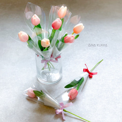 セットがお得♪春の福袋[チューリップの一本巻ブーケ]カラー3種