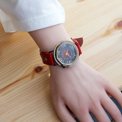 木錶盤WB-007 M尺寸MADE IN JAPAN手工手錶watch木皮革 第3張的照片