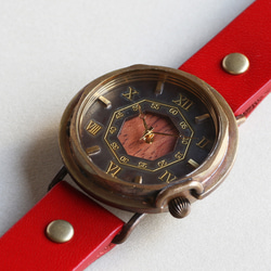 木錶盤WB-007 M尺寸MADE IN JAPAN手工手錶watch木皮革 第1張的照片