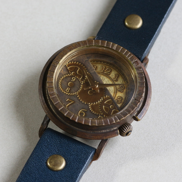 齒輪動機WB-008 M尺寸MADE IN JAPAN手工手錶watch木皮革 第2張的照片