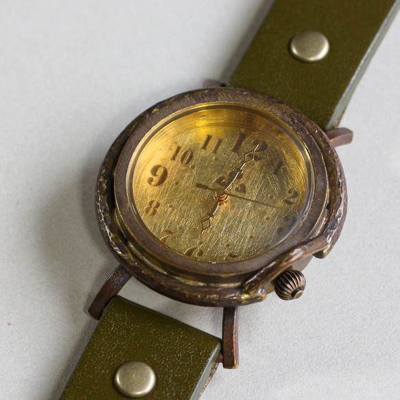 三葉草WB-013 M尺寸日本製造手工製作的手錶To木皮革 第2張的照片