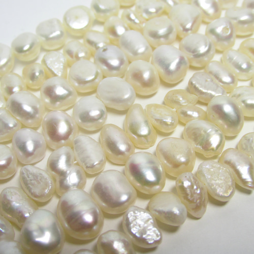 半連20cm まるバロック 淡水パール 真珠 やや大粒 8~10mm*9~11mm  