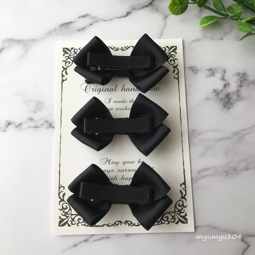 ドット重ねリボン ベビーヘアクリップ ヘアピン ヘアゴム ドット 水玉 リボン 新品 通販ハンドメイド・手芸 - ドット重ねリボン ベビーヘアクリップ