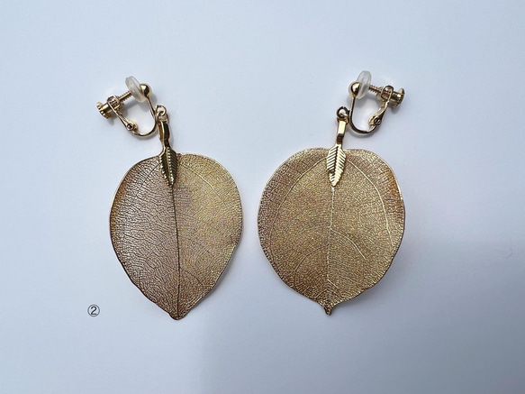 ゴールドリーフ gold leaf/ピアスorイヤリング 6枚目の画像