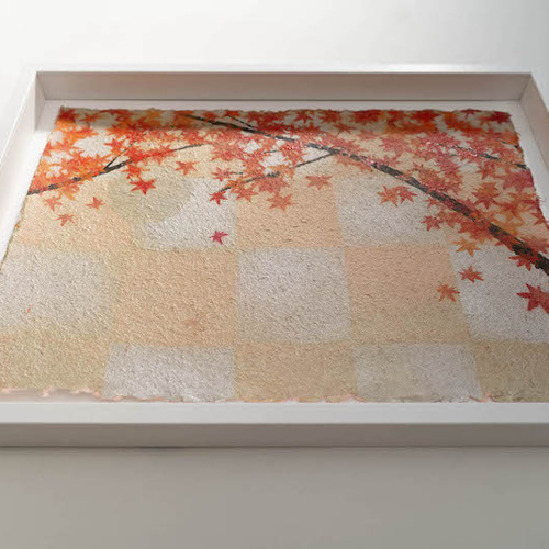 【美品】梟と紅葉のアート作品 Amazon.co.jp: 今瀬良亭 ふくろう 不苦労 色紙 ナチュラル 日本