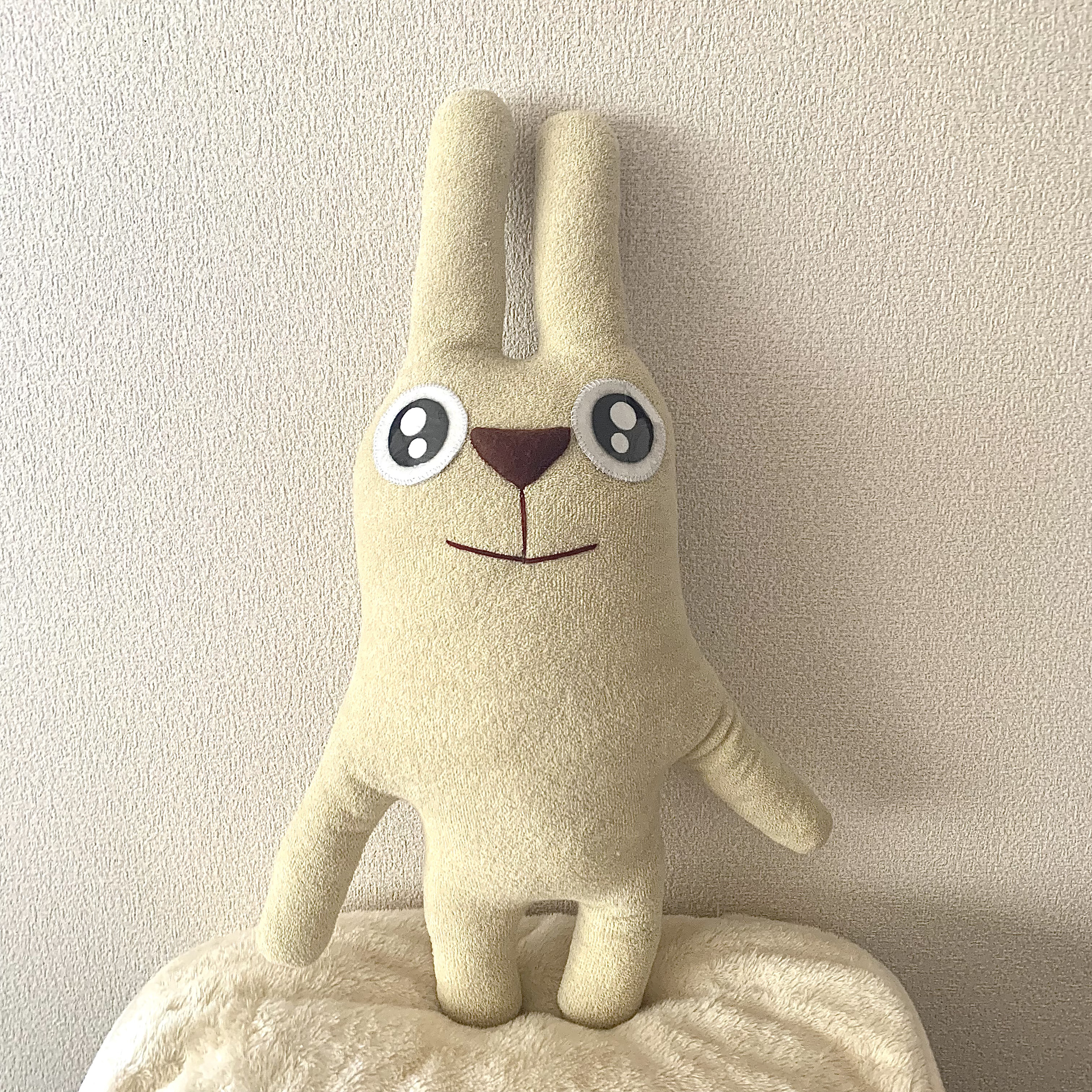 超BIG！全長47cm☆うさぎさんのぬいぐるみ☆薄いベージュ色