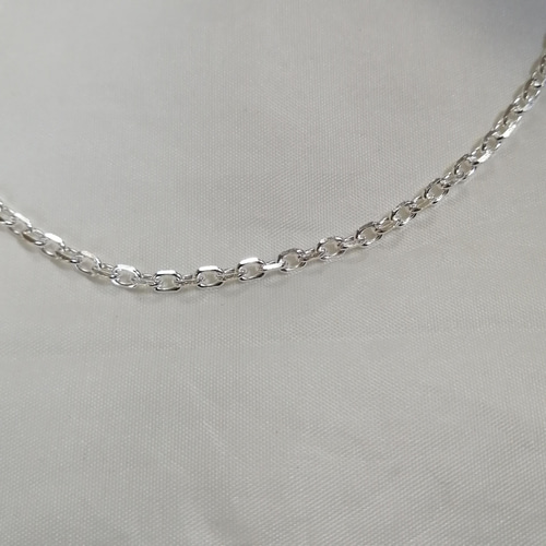 ネックレス シルバー925 太角チェーン 丸カン付き 幅 約3.8mm