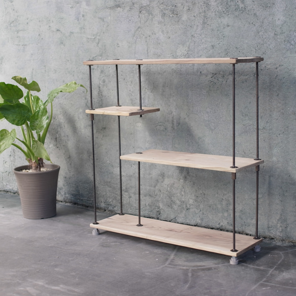 wood iron shelf 620*600*180〈サンドカラー〉 即納＆送料込】 iron shelf 620*600*180〈サンドカラー
