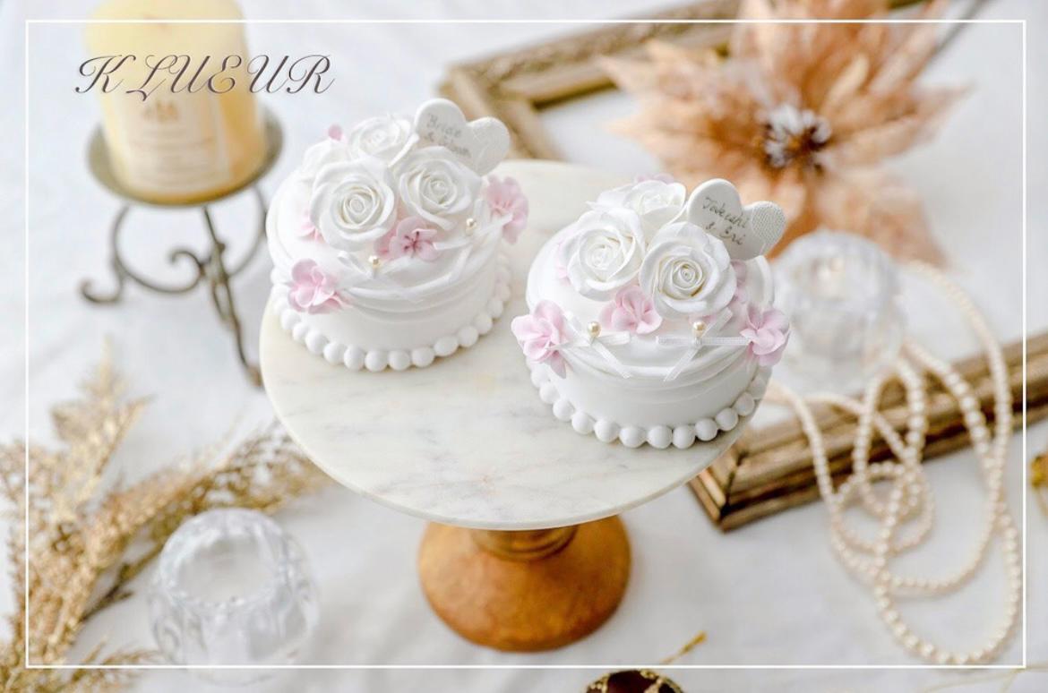 小花とローズのリングピロー