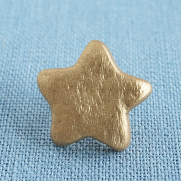 (3個) 15mm 金色の星のボタン フランス製 　 4枚目の画像