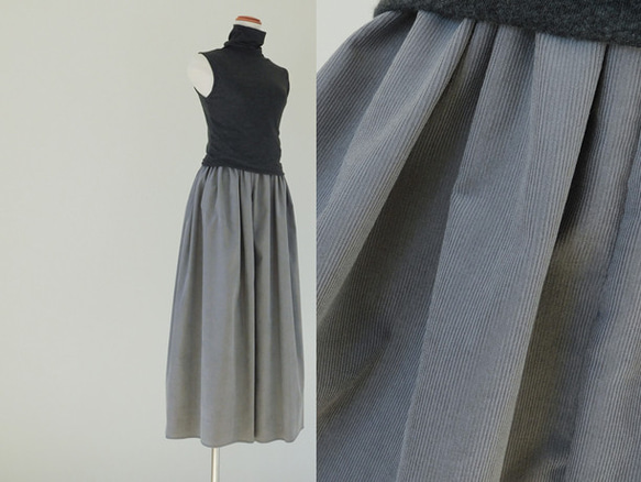 [19色展開]＊秋冬定番! 軽やか起毛コットン＊コーデュロイのガウチョパンツ 7枚目の画像