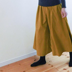 [19色展開]＊秋冬定番! 軽やか起毛コットン＊コーデュロイのガウチョパンツ 14枚目の画像