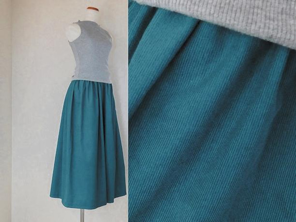 [19色展開]＊秋冬定番! 軽やか起毛コットン＊コーデュロイのガウチョパンツ 3枚目の画像