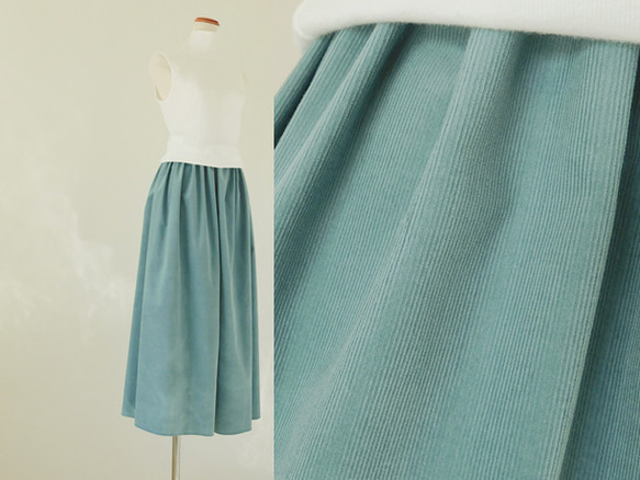 [19色展開]＊秋冬定番! 軽やか起毛コットン＊コーデュロイのガウチョパンツ 5枚目の画像