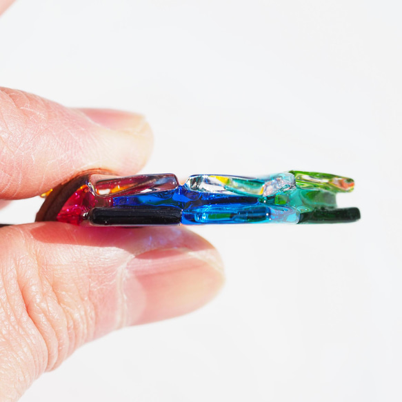 [特別]水晶玻璃「水晶[彩虹]」項鍊[可以選擇顏色和繩子長度][客製]≪免運費≫ 第5張的照片