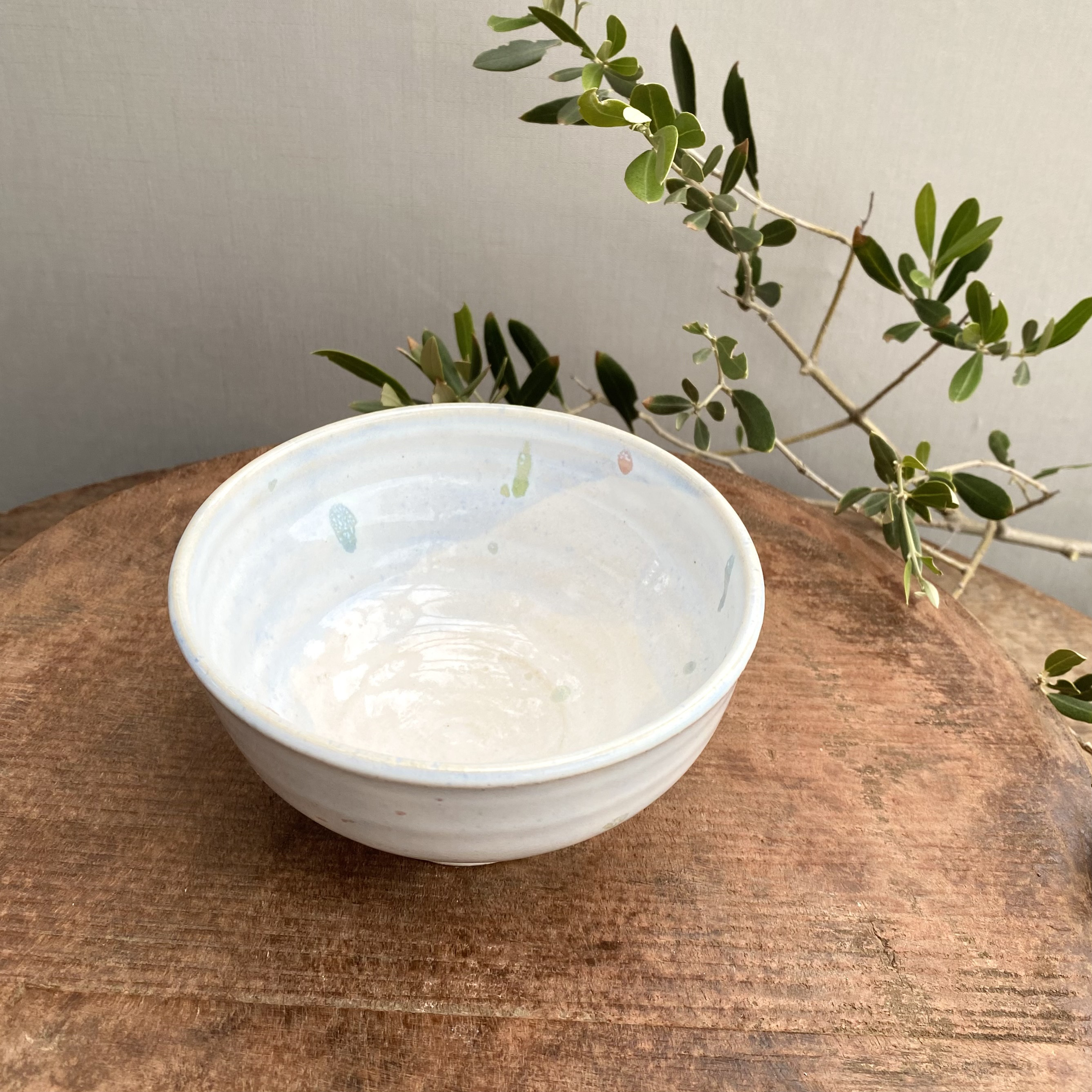 色玉とコバルト雲の白ちゃわん 茶碗・めし碗 佐ノ川谷 藍子 通販