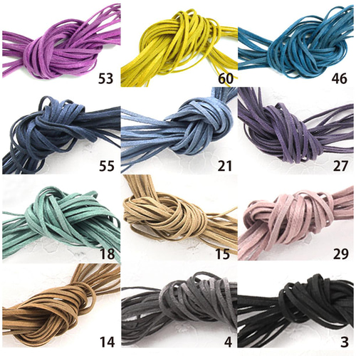 木馬リボン》スエードテープ 2㎜幅（3mカット）計21色 日本製 R009