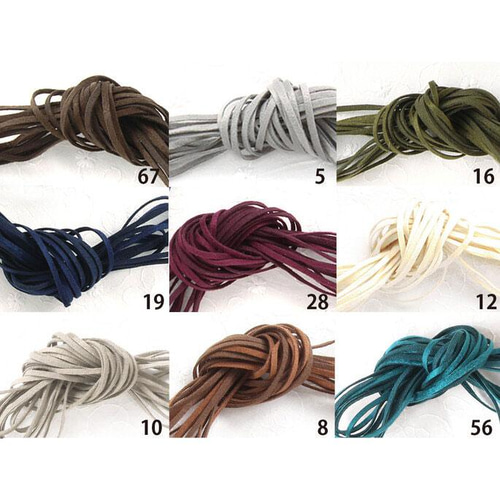 木馬リボン》スエードテープ 2㎜幅（3mカット）計21色 日本製 R009