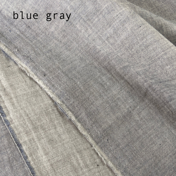 《はぎれ》ダブルガーゼorganic綿100％【選べる2色】➀light gray ➁blue gray 3枚目の画像