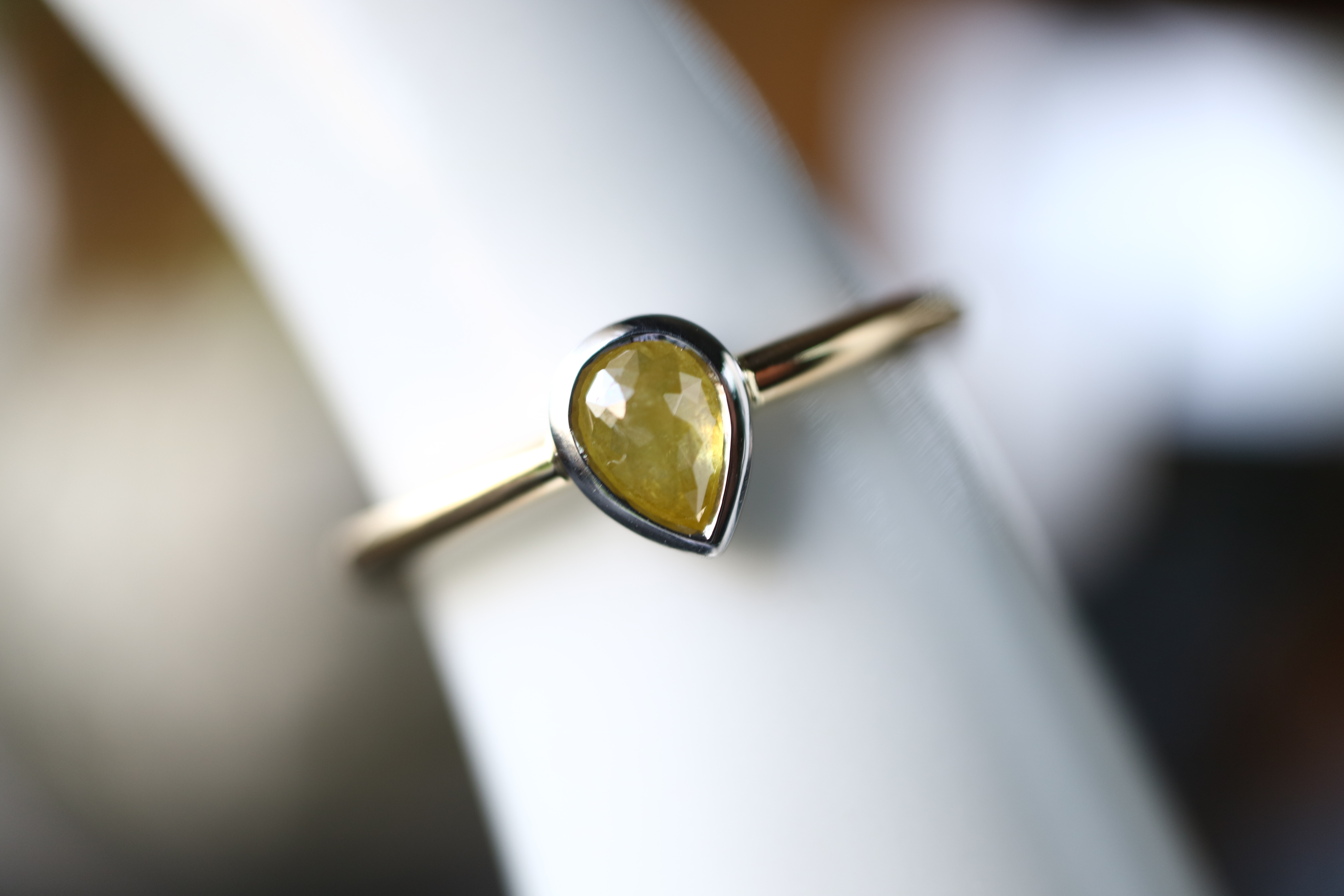 ローズカット/イエローダイヤモンド指輪 69,850円