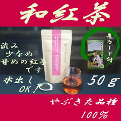 渋み少なめ、甘めの和紅茶【和紅茶】　やぶきた紅茶　50g【全国送料185円】 1枚目の画像