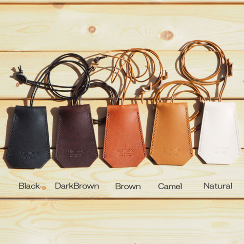 キークロシェット ブラック 本革 レザーネックレス キーケース キー